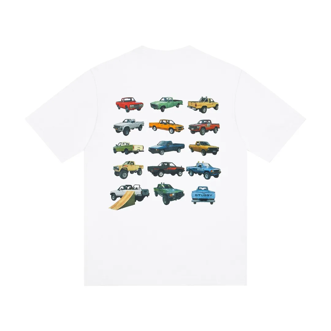 XY 116# P55 （In Stock ） Stussy SS 25 PICKUP TEE T Same Style ：Black White Size：S M L XL ： 260 ：